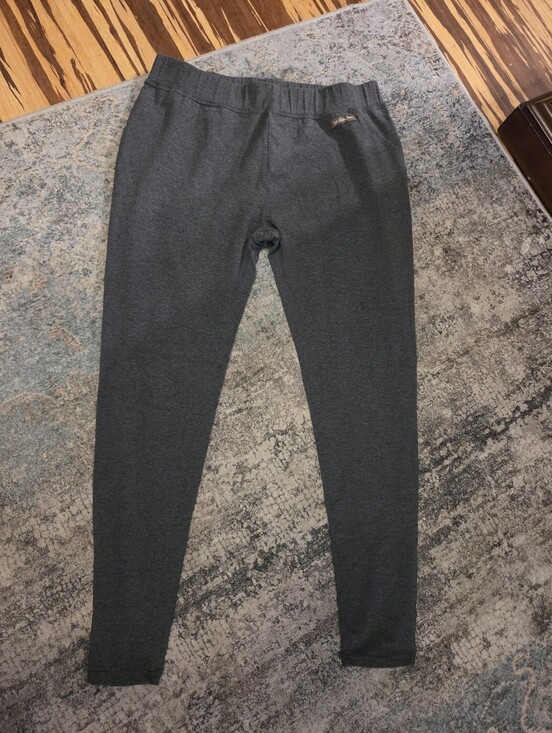 Matilda Jane Pants - Matilda Jane Women's XL Charcoal Gray Solid Knit Stretch Leggings